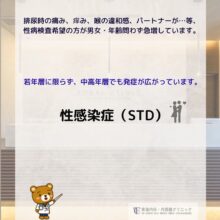 最近【性病検査希望】の方、増えてます。